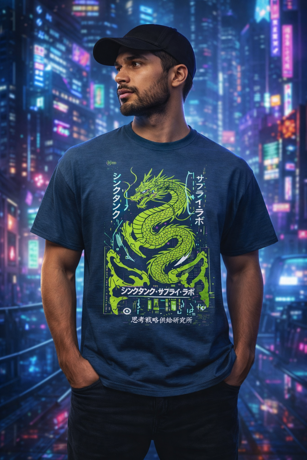 Cyber Punk Dragon Men's T-Shirt