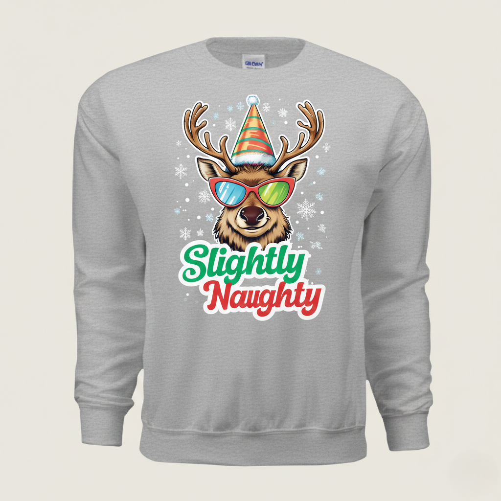 Slightly Naughty Fleece Crew Sweatshirt