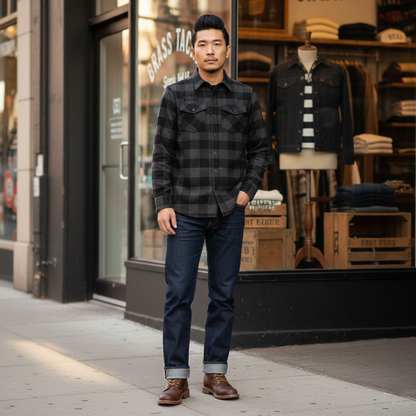 BRASS TACKS LOGO FLANNEL SHIRT