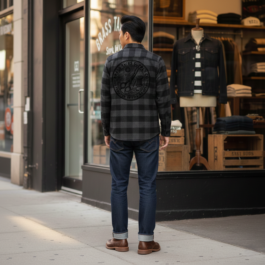 BRASS TACKS LOGO FLANNEL SHIRT