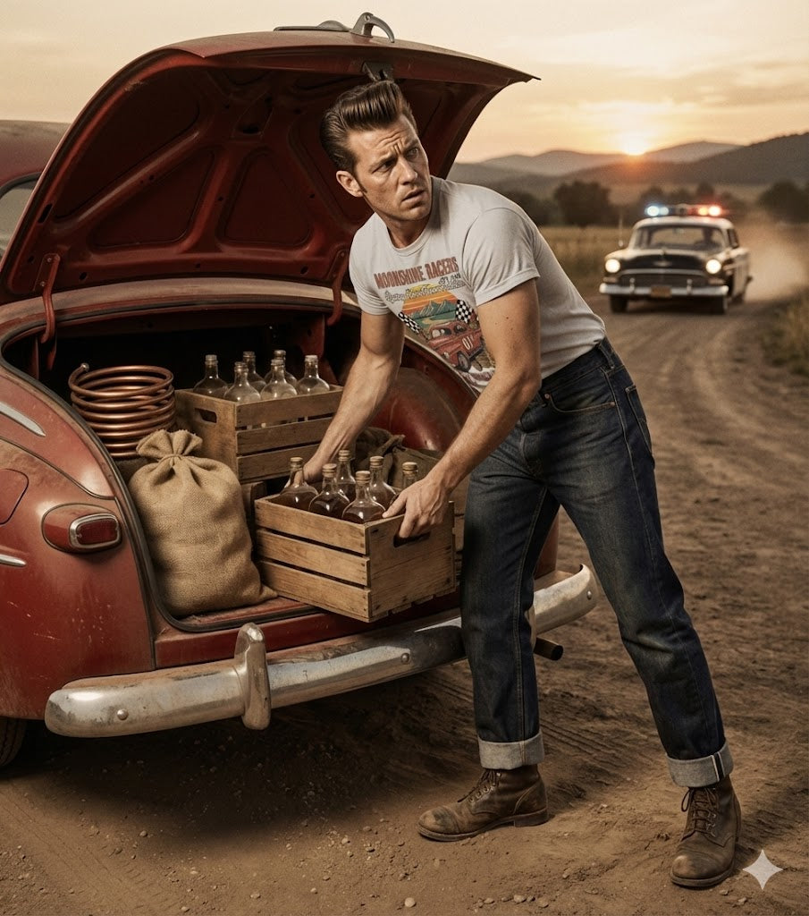 Moonshine Racers - Brass Tacks Triblend Men's Short-Sleeve T-Shirt