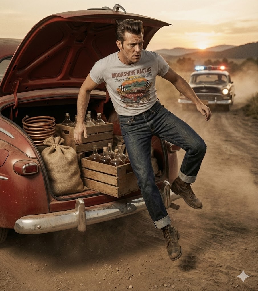 Moonshine Racers - Brass Tacks Triblend Men's Short-Sleeve T-Shirt