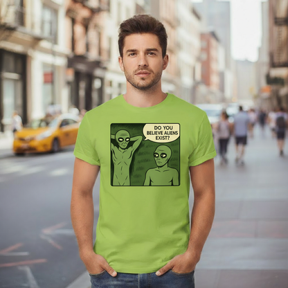 Do You Believe? Alien Graphic Tee | Funny UFO Streetwear T-Shirt